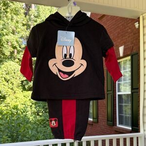 Disney Mickey Mouse Black and Red Pant Set